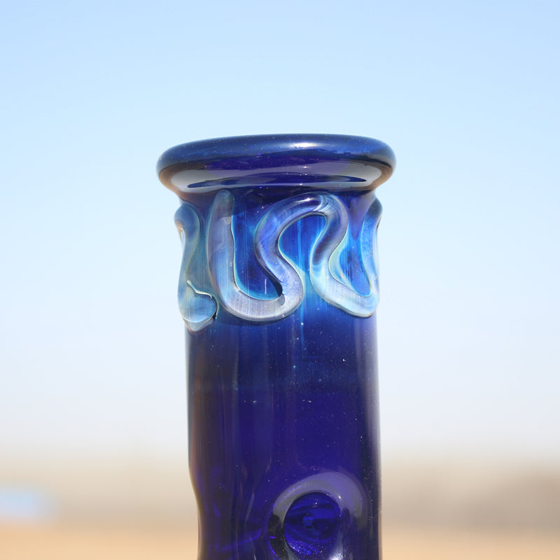 Blue Buddha Bong w/ Coil Perc - 10.5IN