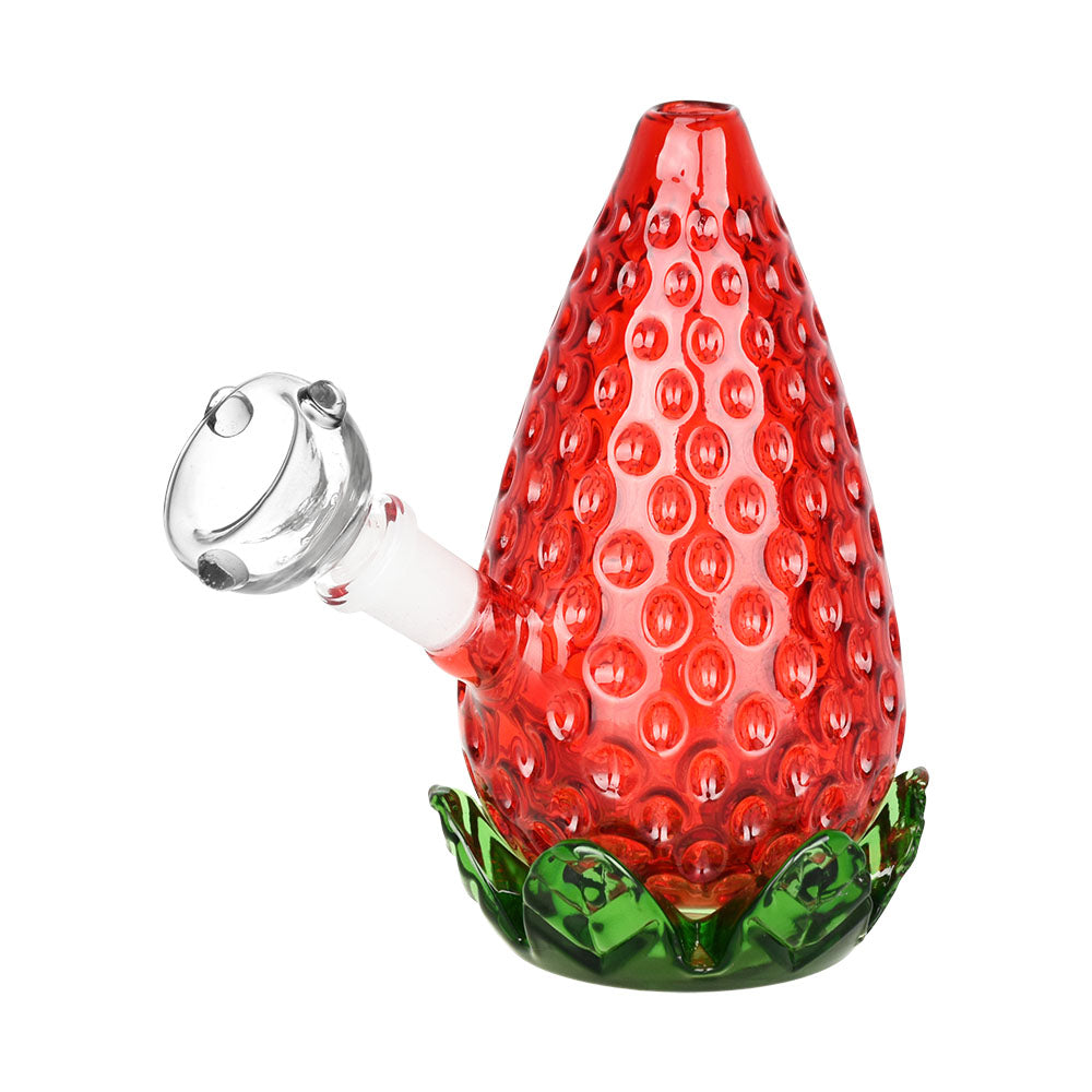 Strawberry Glass Bubbler - 4.25IN