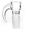 14mm or 18mm Male Joint Clear Glass Arm Handle Bowls